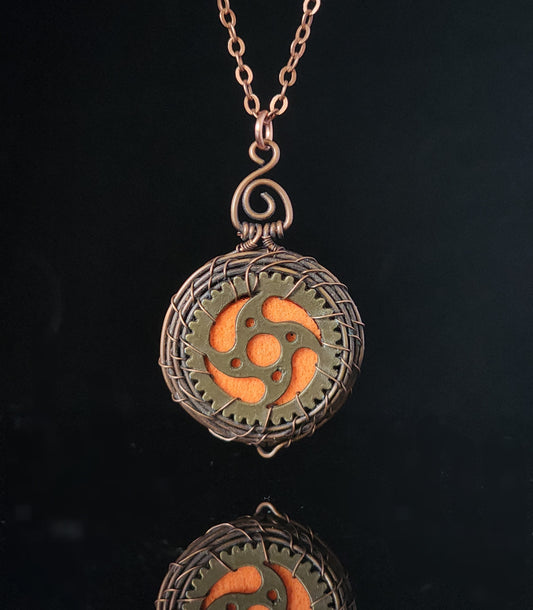 Necklace - Steampunk Essential Oil Locket Pendant #1