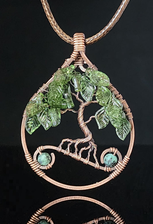 Leafy Tree Pendant Necklace