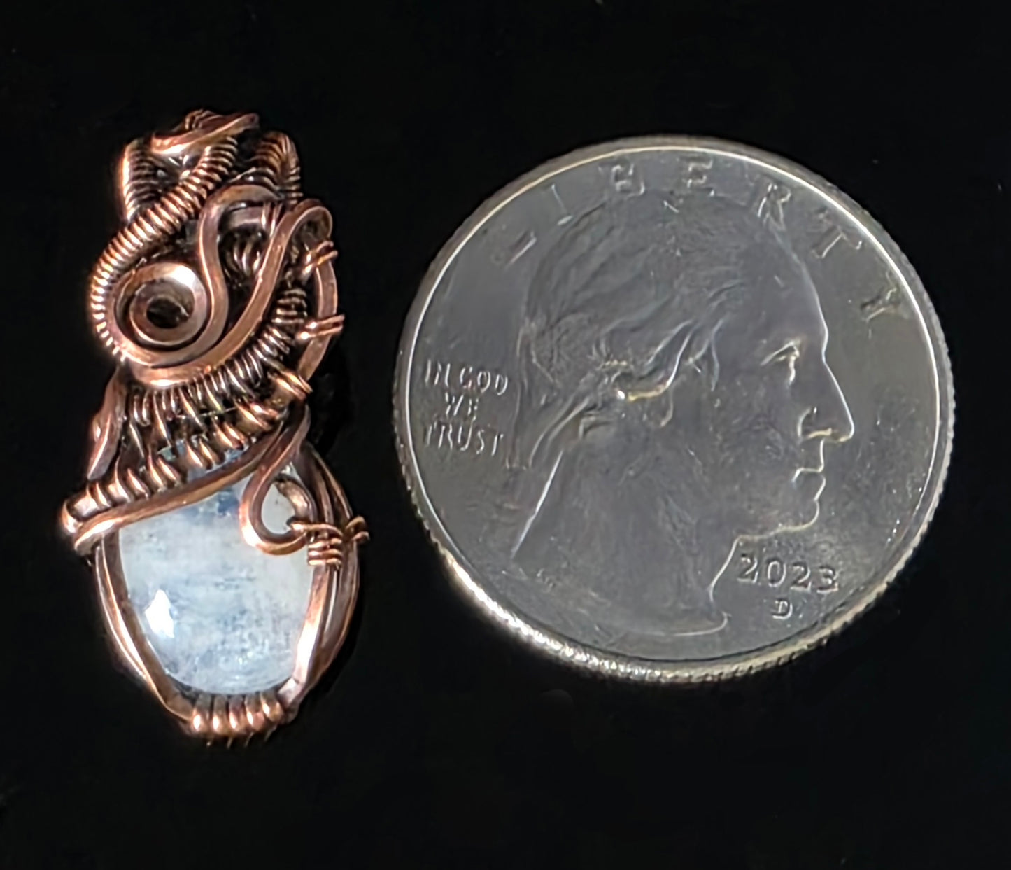 Necklace - Micro Pendant - Moonstone