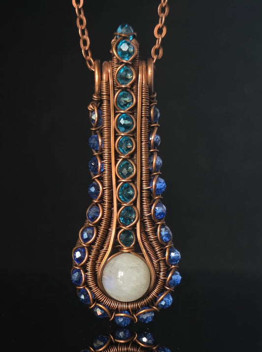 Necklace - Beaded Moonstone