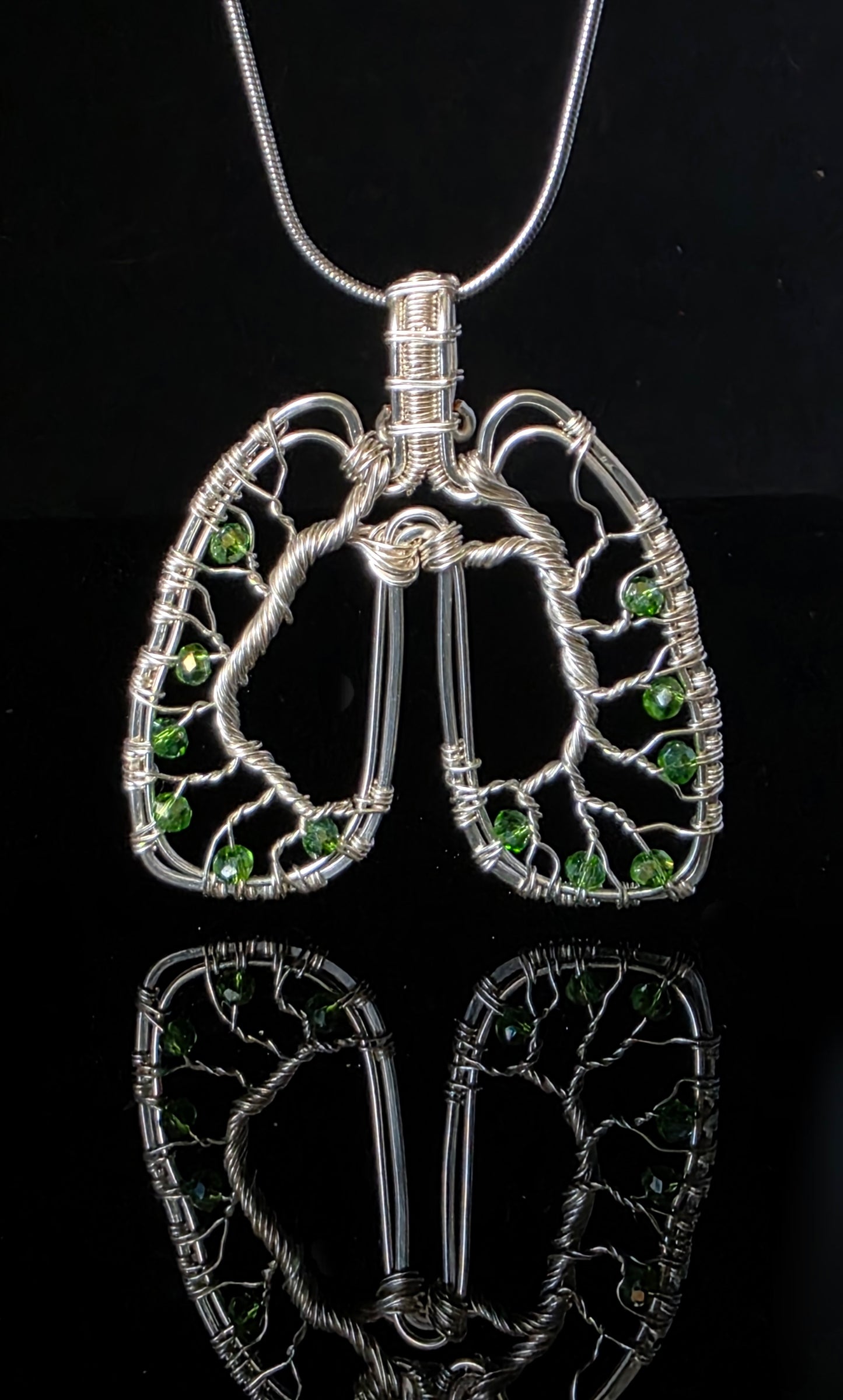 Necklace - Lungs in Green