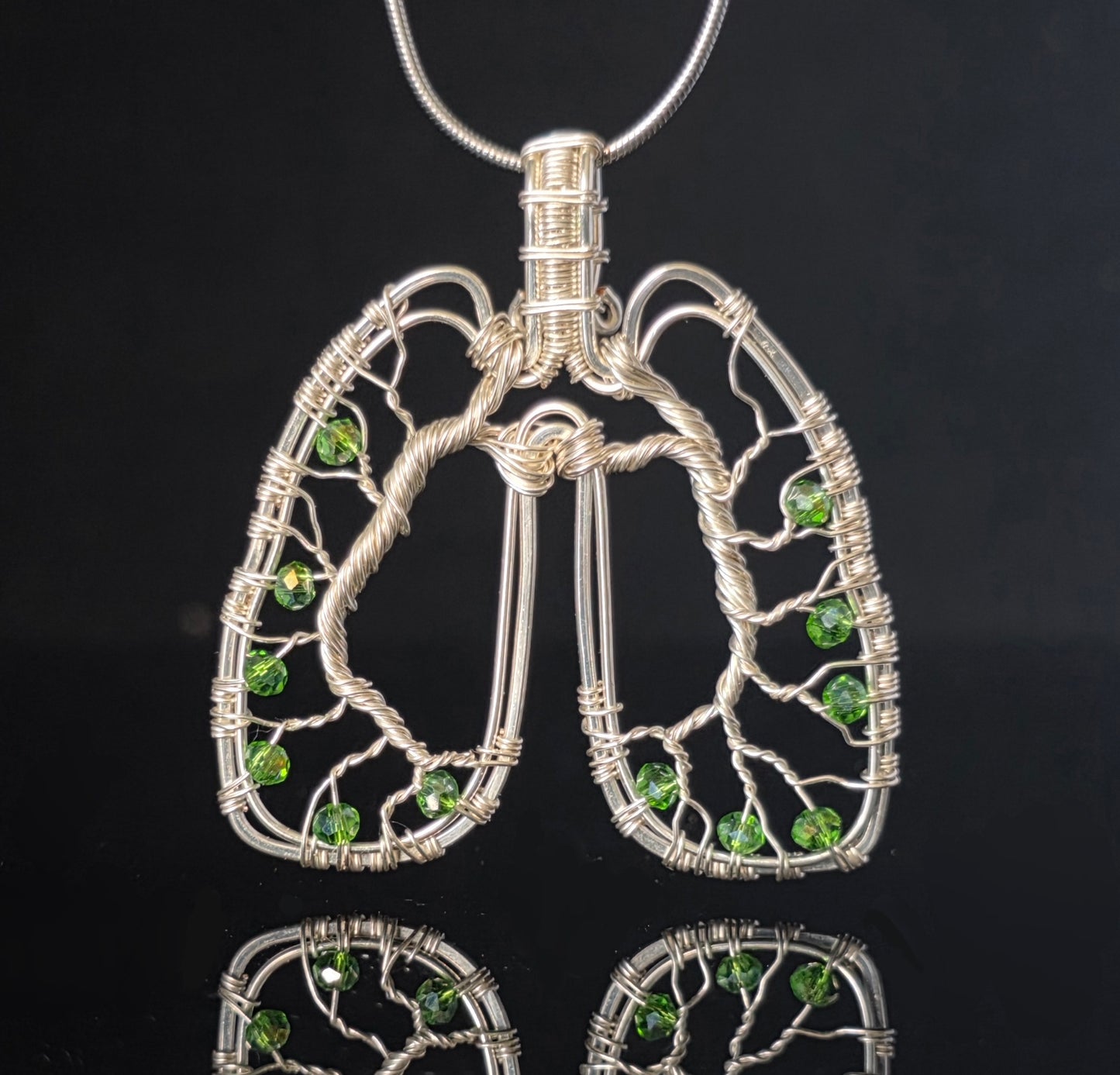 Necklace - Lungs in Green