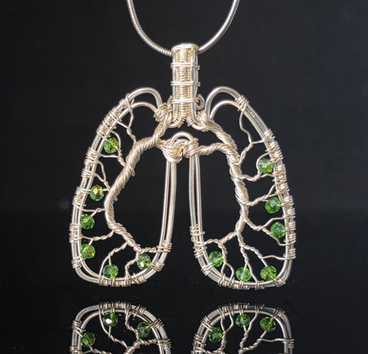 Necklace - Lungs in Green