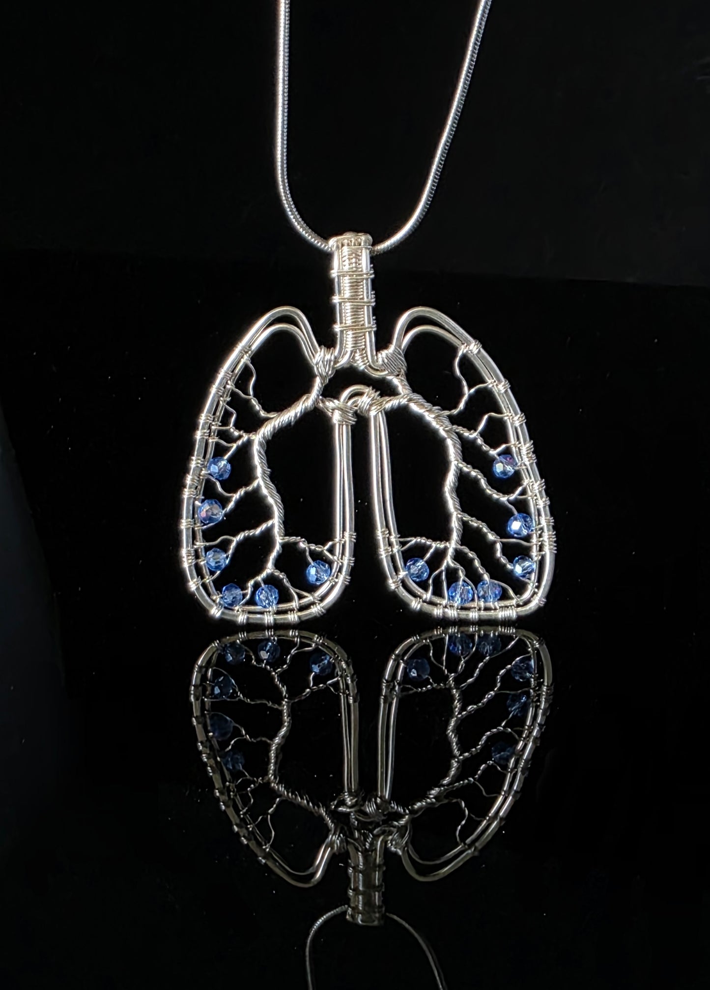 Necklace - Lungs in Blue