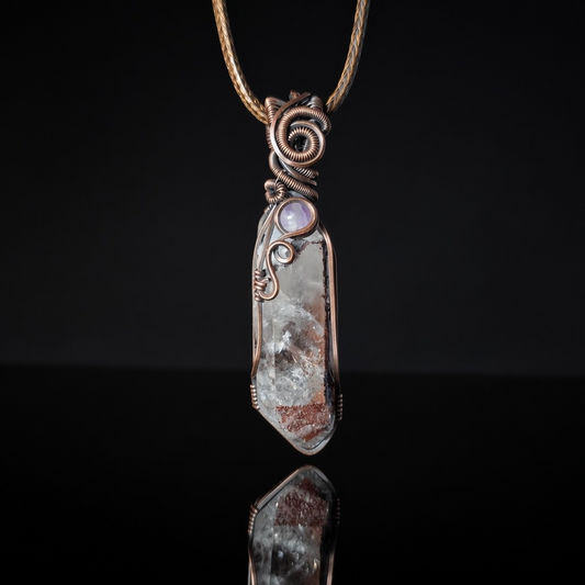 Necklace - Wire Wrapped - Harlequin Quartz Pendant