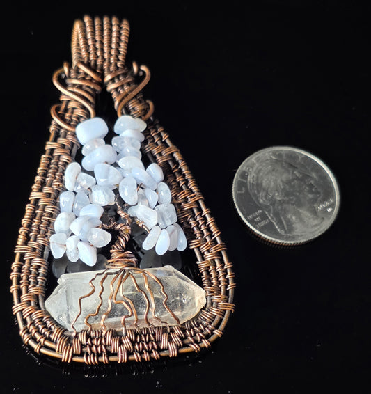 Necklace - Wire Wrapped Tree with Rocky Mountain Quartz