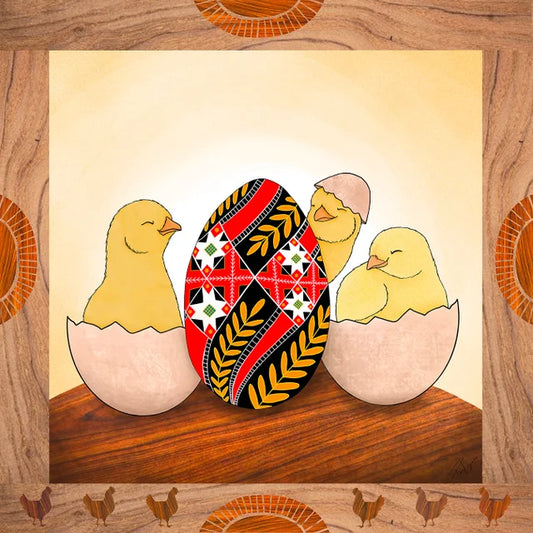 " Last To Hatch " Little chicks Print