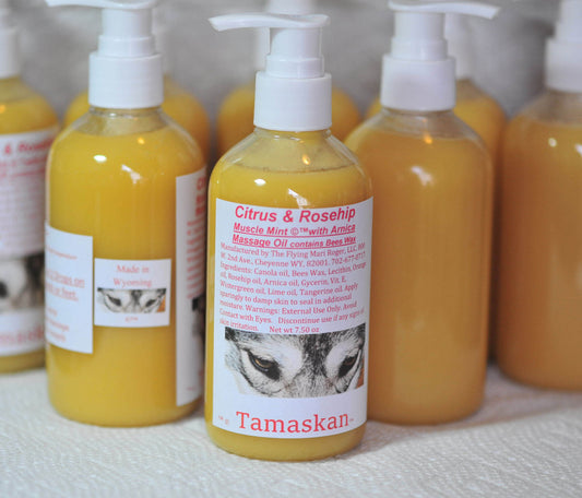 Muscle Mint- Citrus and Rosehip with Arnica  Pump Bottle Massage Lotion