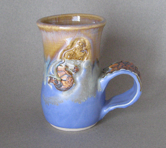 " Mermaid Mug " Lavender and Yellow Glaze