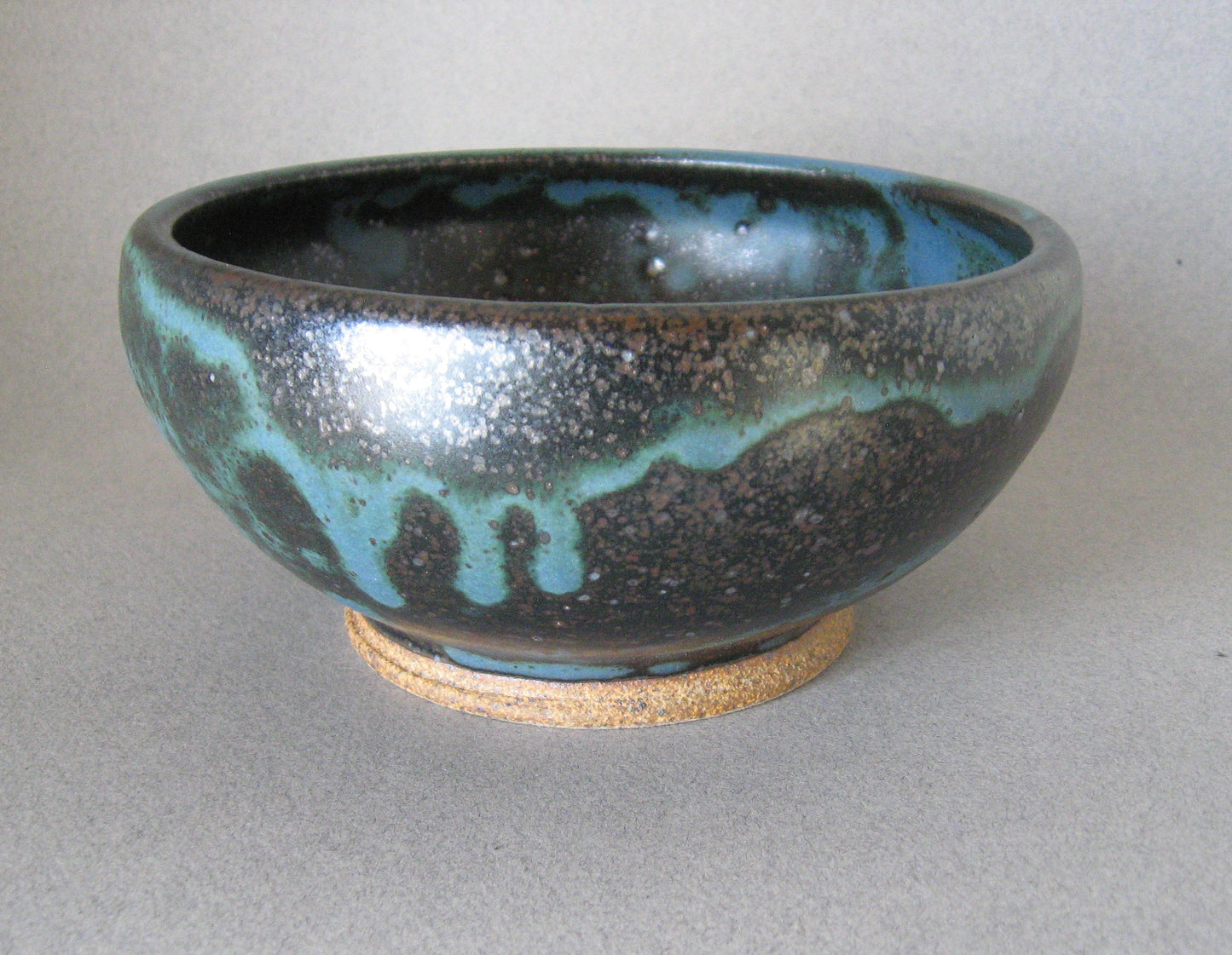 "Cereal Bowl" Blue and Green Glaze