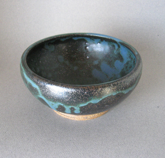 "Cereal Bowl" Blue and Green Glaze