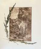 " Trail Into Camp " Framed Intaglio Etching