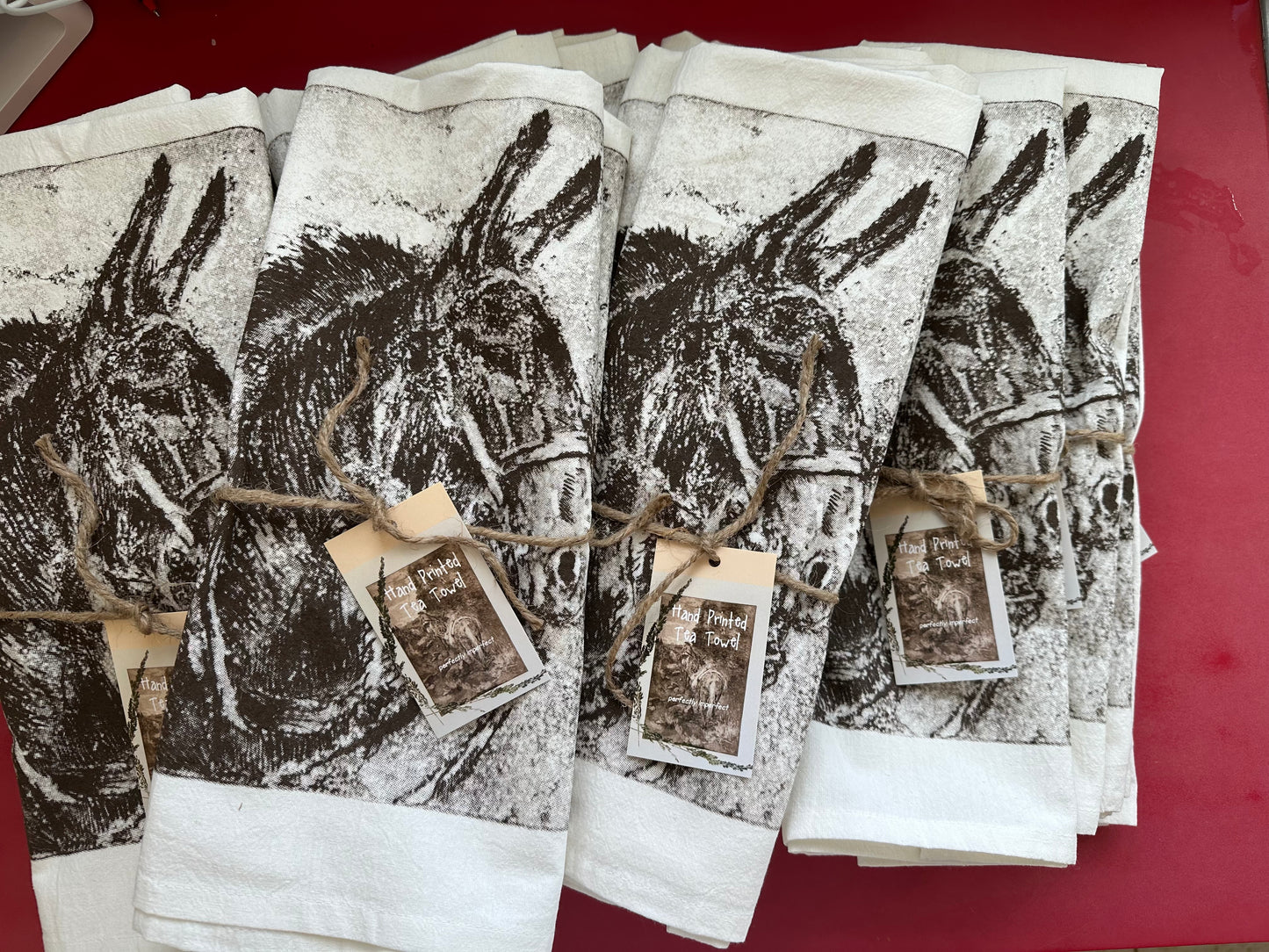" Blossum " The Mule Screenprinted Flour Sack Towel