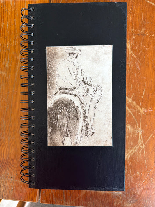 Wire Bound Sketchbook- 5x11 Black - "Building a Loop"