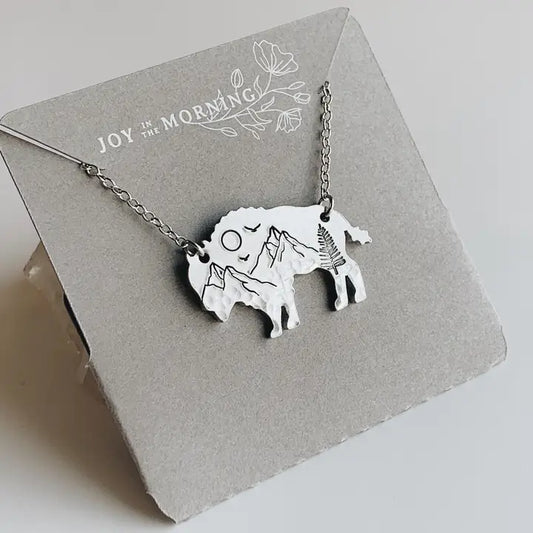 Necklace - Mountains Bison