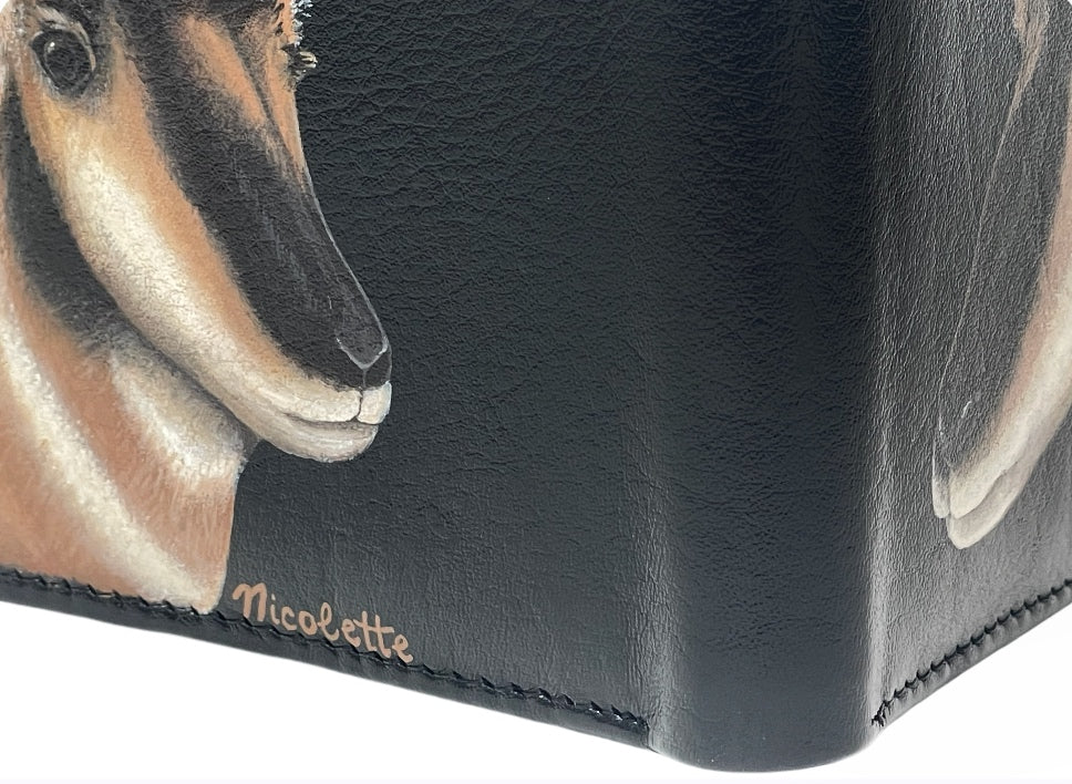 "Proximity of Pronghorns" on Black TALL Bi-Fold Wallet