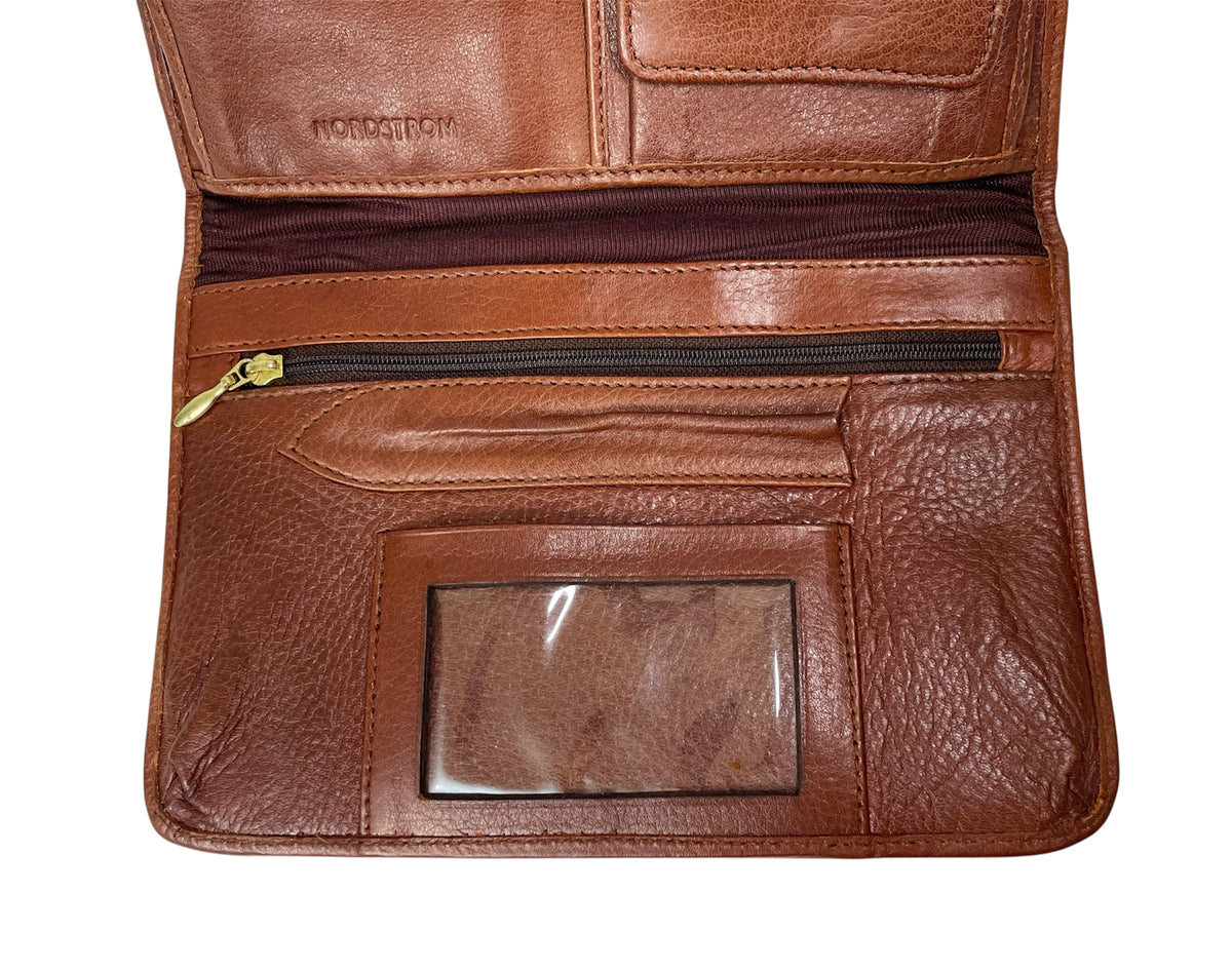 Wallet Purse- Brown with Indian Paintbrush