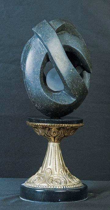 Sculpture-"Ovatus"- Costa Rican Basalt