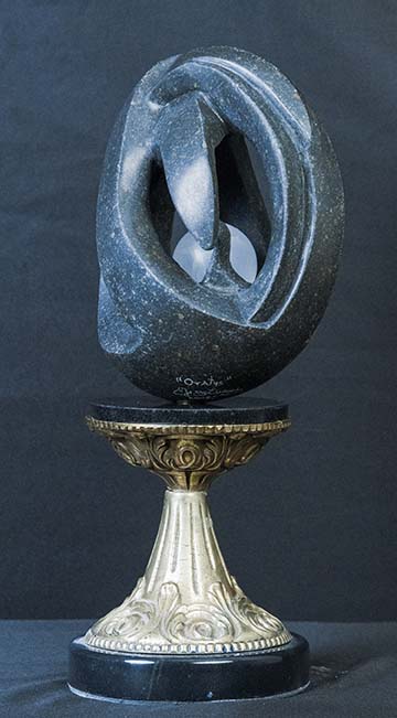 Sculpture-"Ovatus"- Costa Rican Basalt