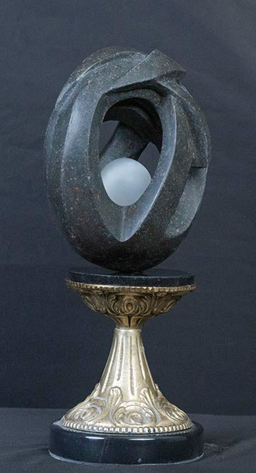 Sculpture-"Ovatus"- Costa Rican Basalt