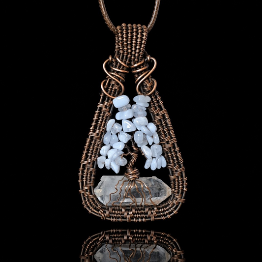 Necklace - Wire Wrapped Tree with Rocky Mountain Quartz