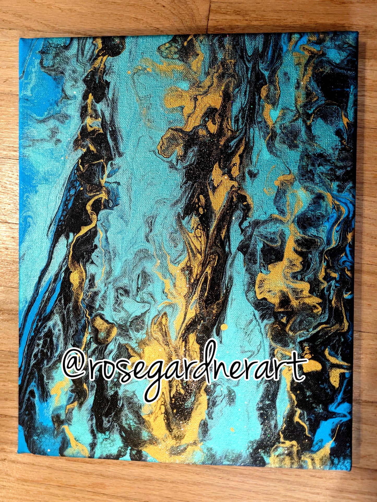 " Skyfold Plumes " Original Acrylic Pour