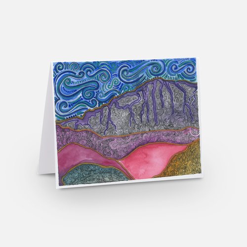 " Agate Under Granite " Greeting Card