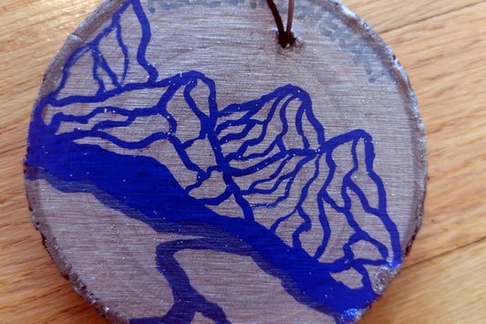 Double Sided Hand Painted Wood Ornament