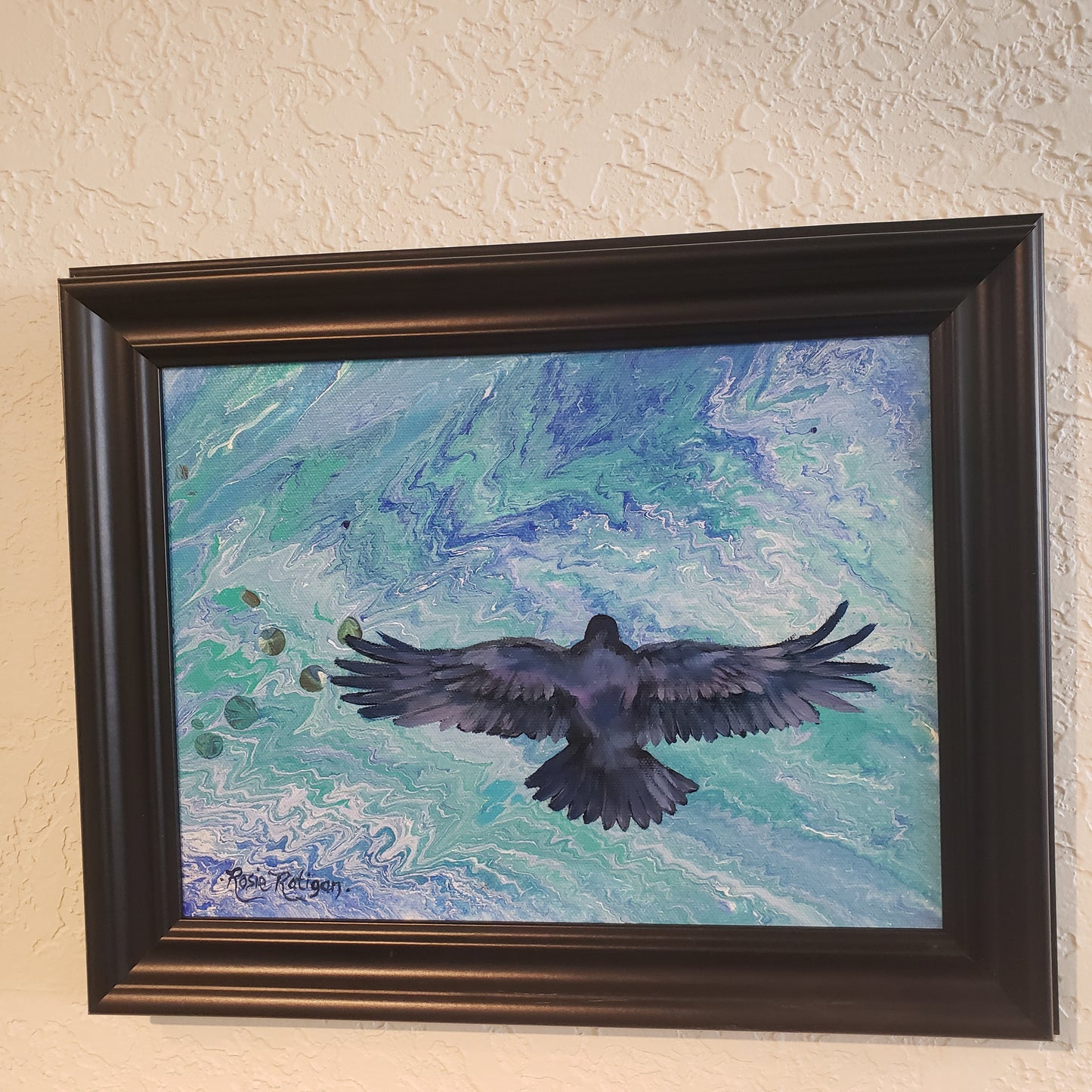 "Looking For Land" Bird Flying Original Oil Painting