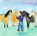 The cowboy takes pride in his work and special care of his horse. They are a team.