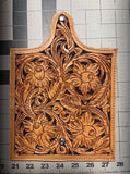 Hand Tooled Daffodil Leather Clutch Wallet