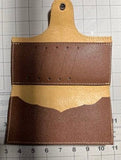 Bucking Horse and Rider with Sunflower Leather Clutch Wallet