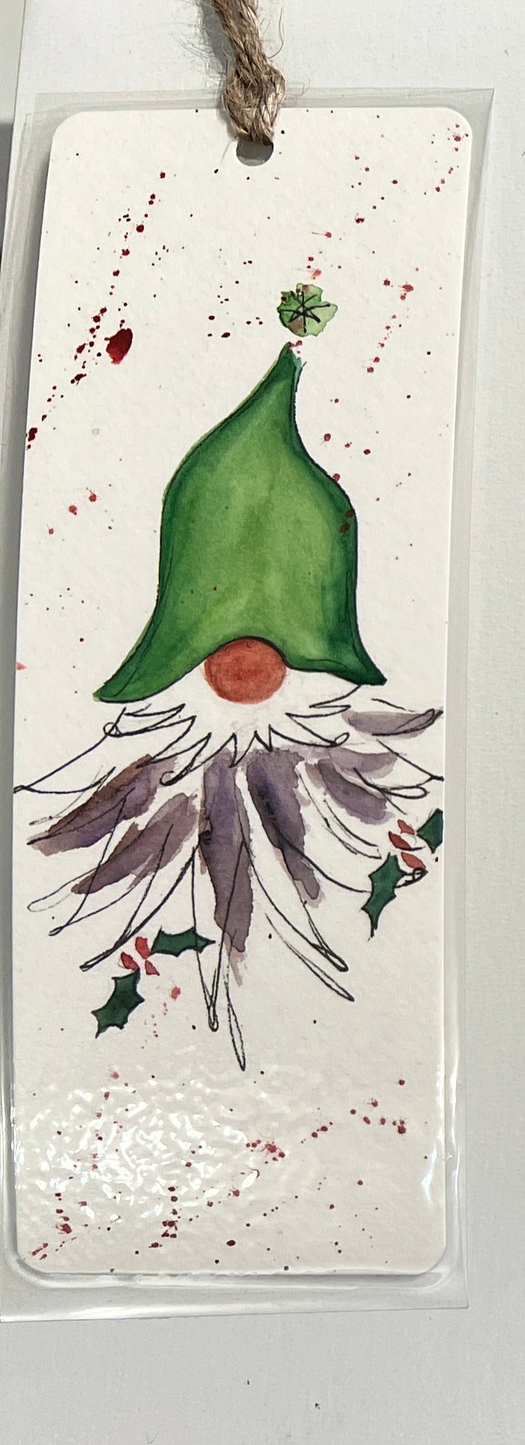 " Christmas Theme " Original Watercolor Bookmark