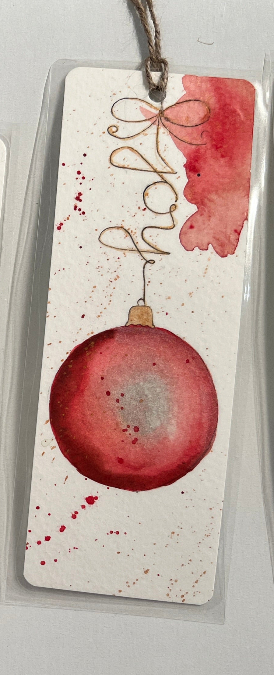 " Christmas Theme " Original Watercolor Bookmark