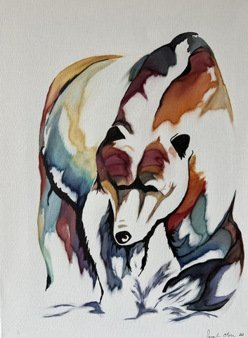 " Bearly Water " Watercolor Print