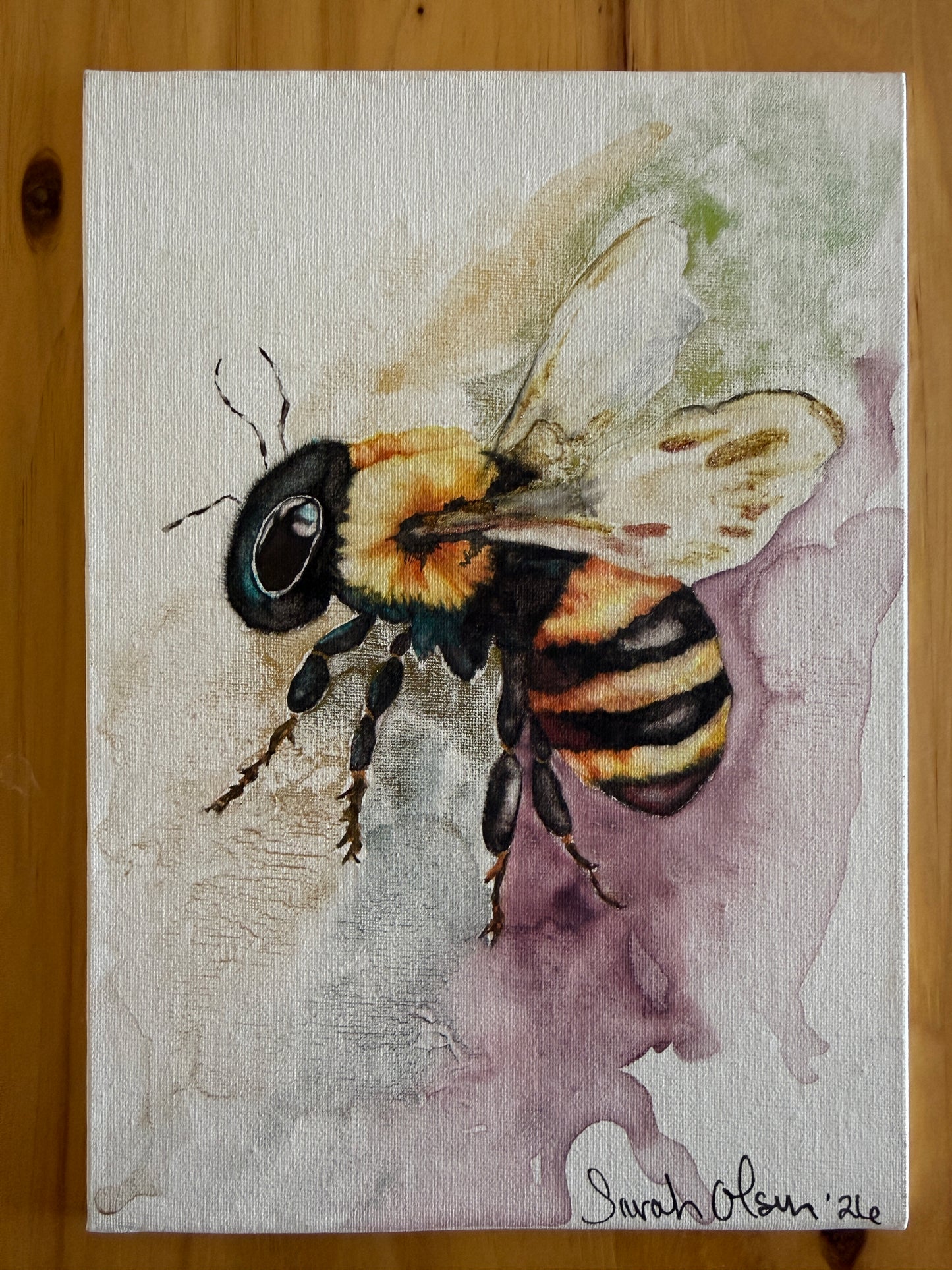 Watercolor Print- "Bee Colorful"