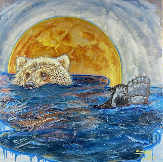 " Bear Necessities " Original Textured Painting