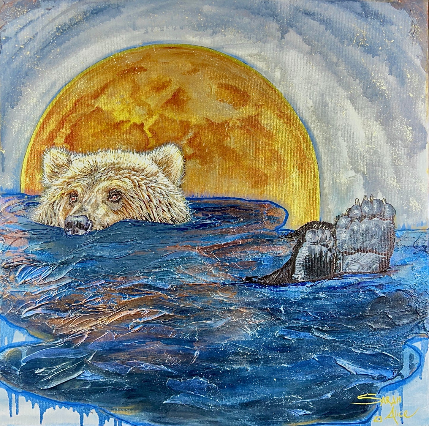 " Bear Necessities " Original Textured Painting