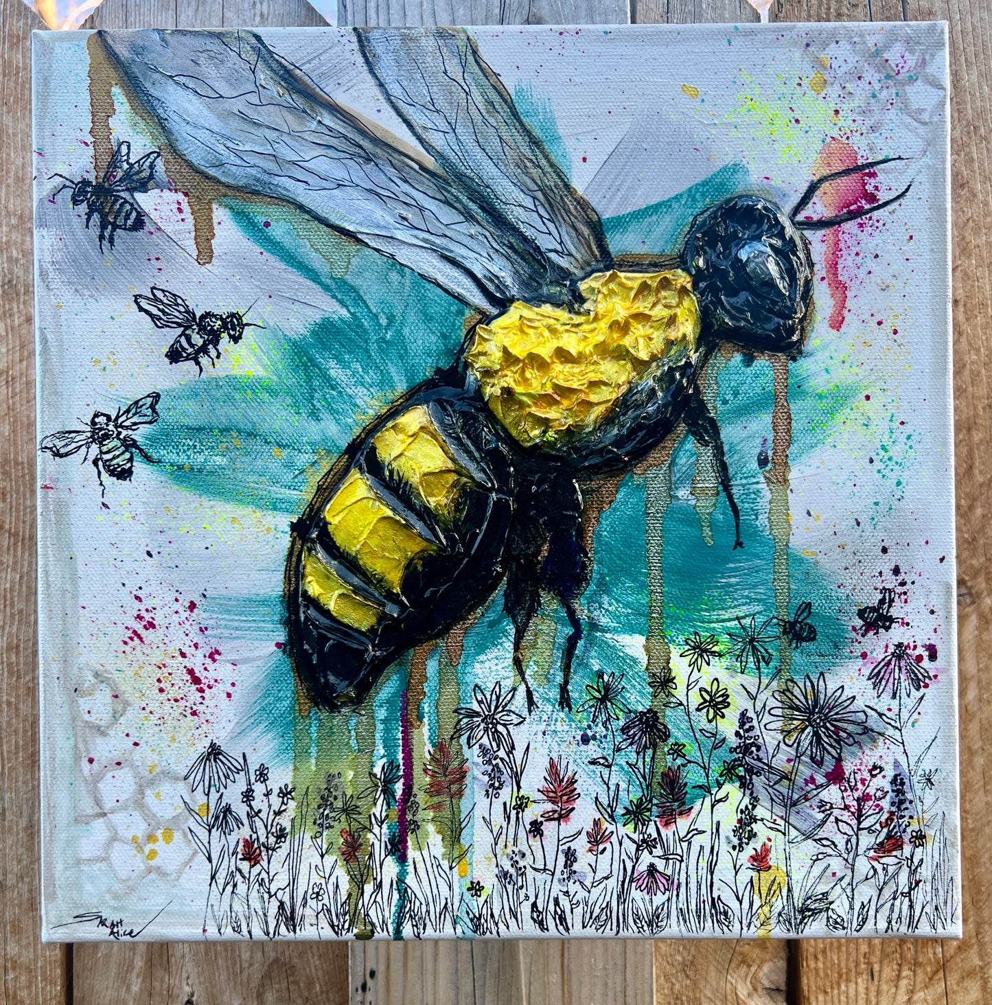 " Wyoming Nectar " Original Textured Painting