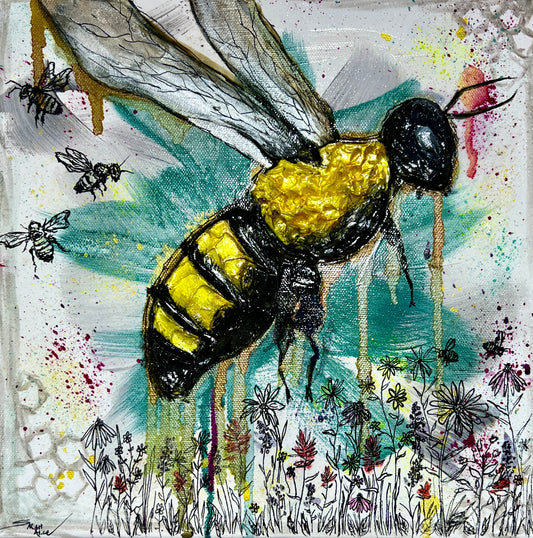 Original Textured Painting - " Wyoming Nectar "