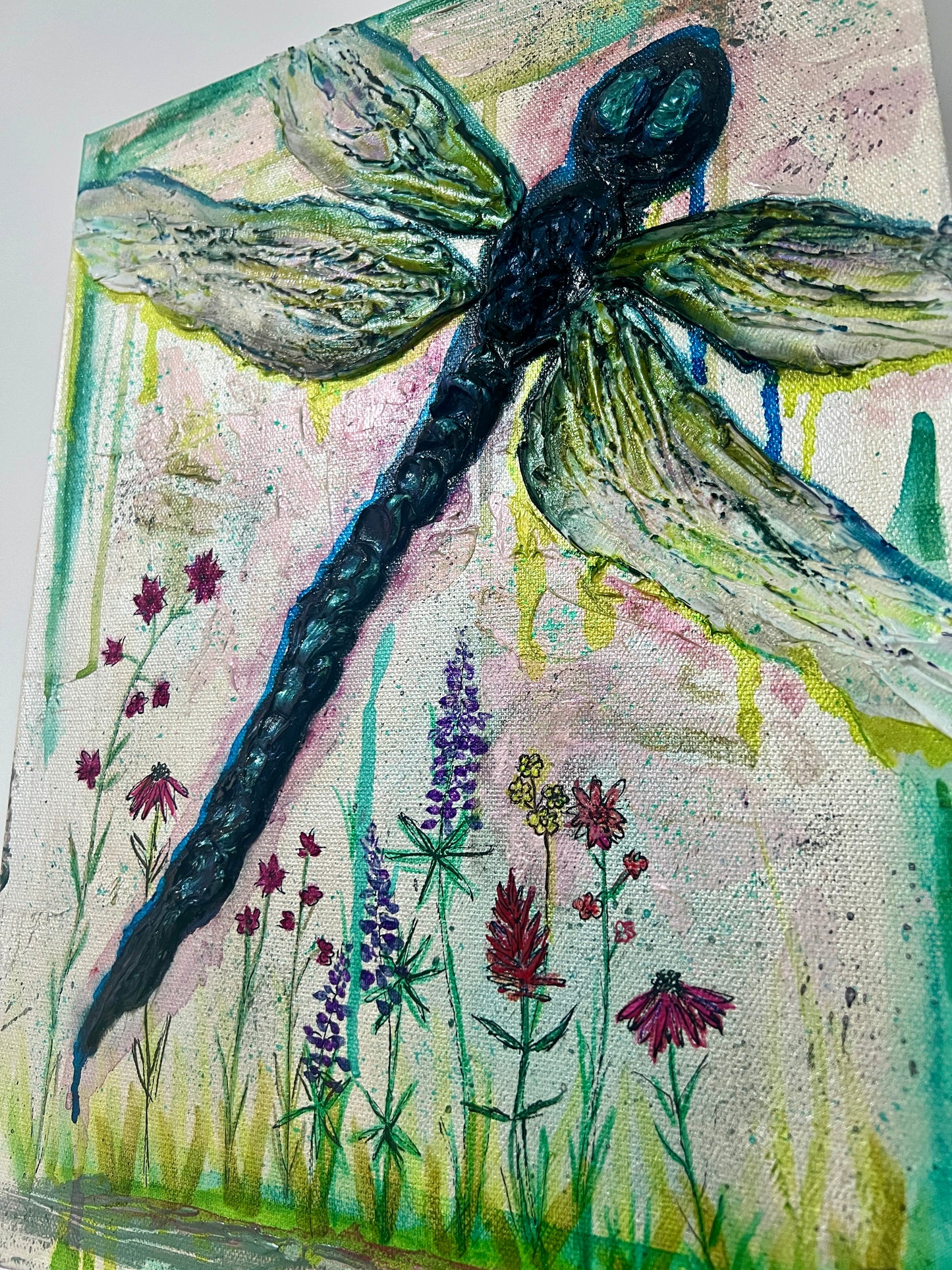 " Turquoise Wings " Original Textured Painting