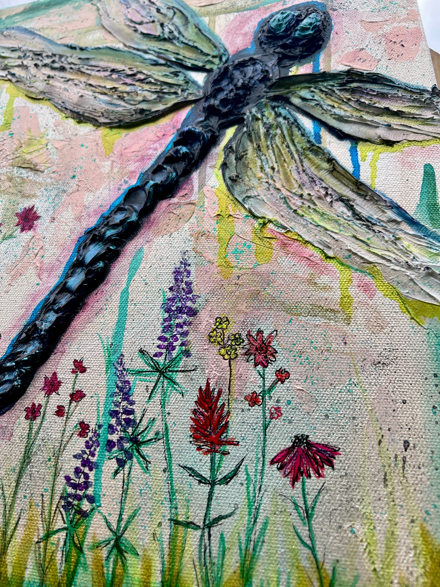 " Turquoise Wings " Original Textured Painting