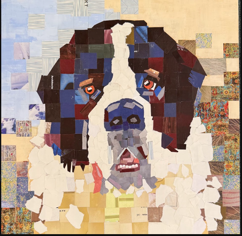 Original Collage- "St. Bernard" Dog