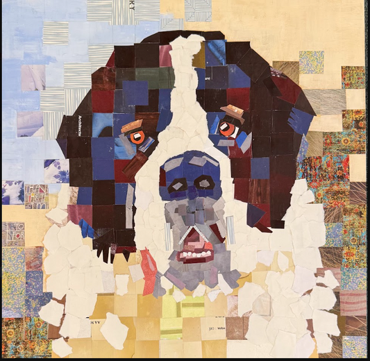 Original Collage- "St. Bernard" Dog