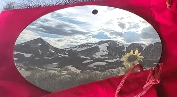 Ornament- "Sunflower and Sunset" Mountains