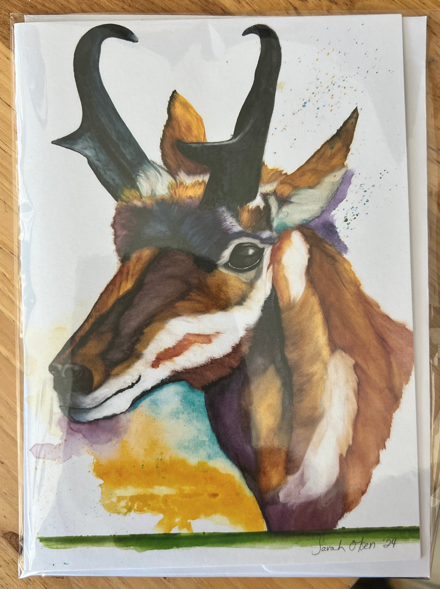 " Wyoming Speedgoat" Watercolor Art