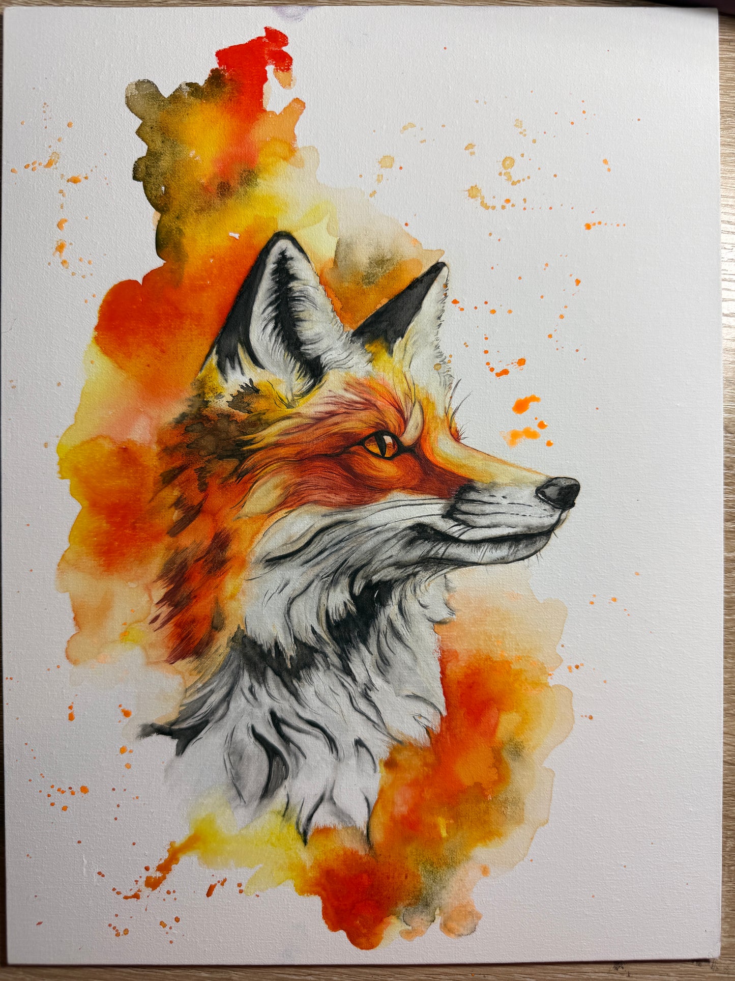 Watercolor Print- "Feeling Foxy"
