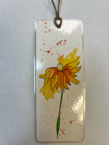 " Yellow Flower " Original Watercolor Bookmark