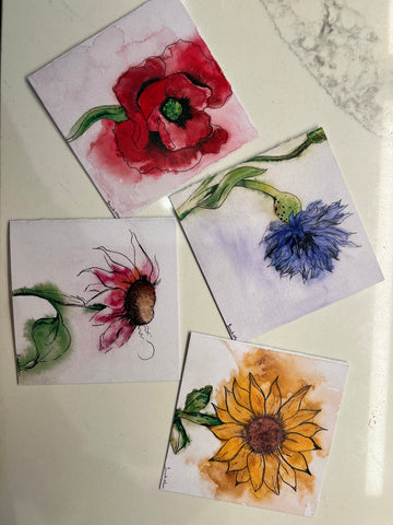 " Flowers " Greeting Card Pack