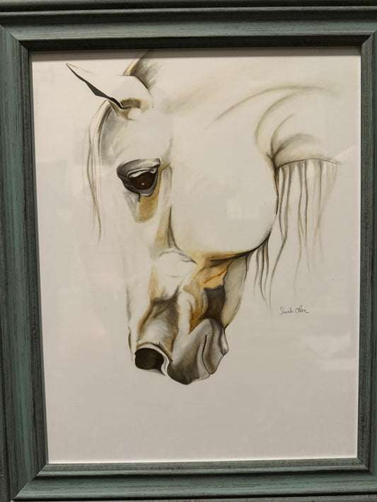 Framed Watercolor Print- "Light Horse"